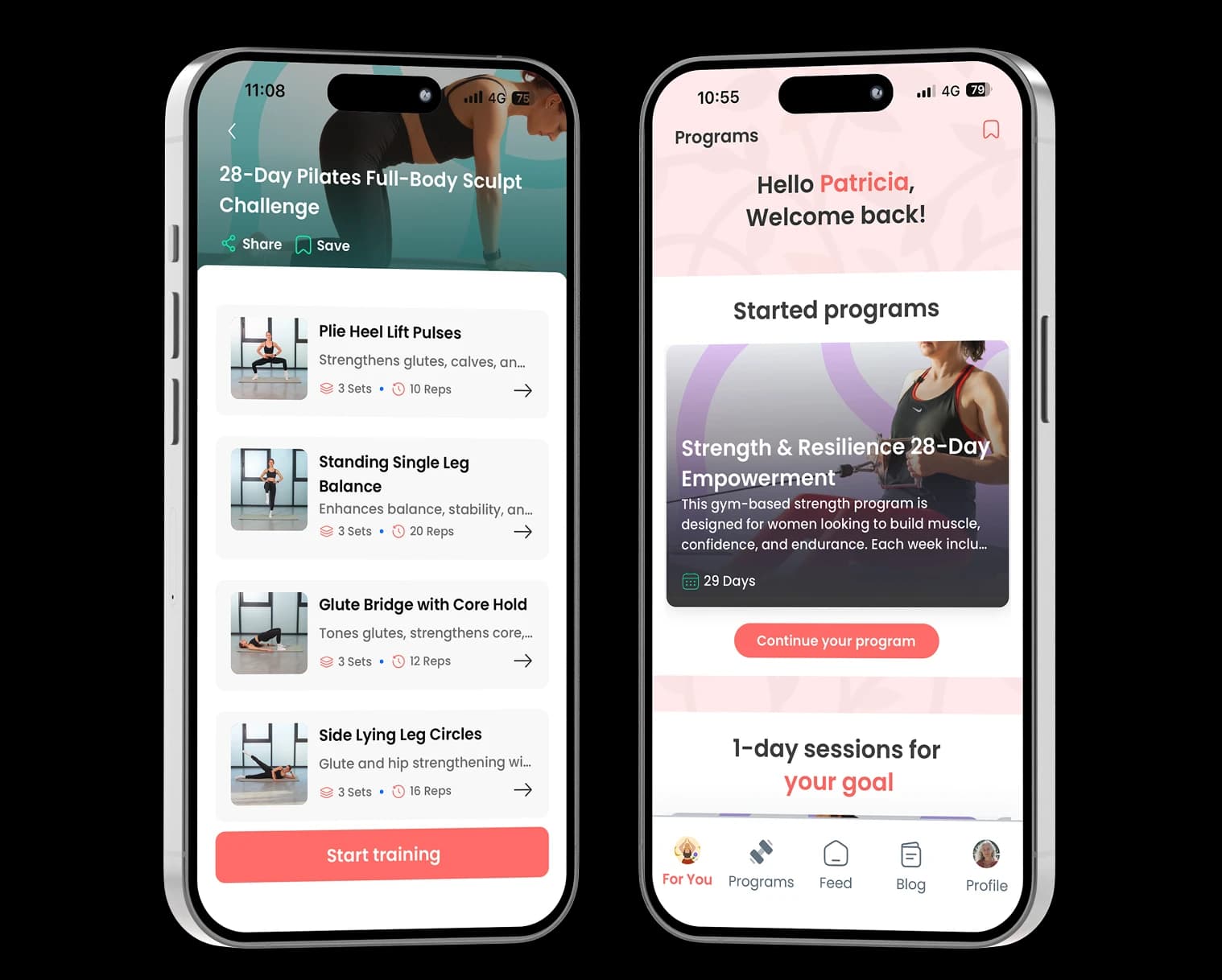 Two Younger app screens